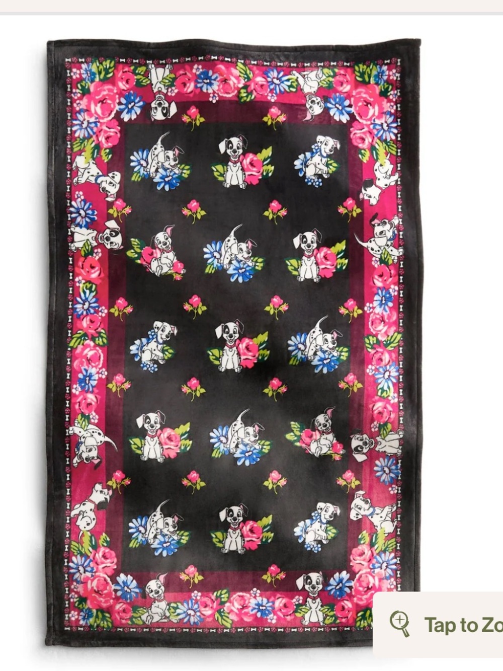 Disney Vera Bradley 101 Dalmatians Plush Throw Blanket, NWT